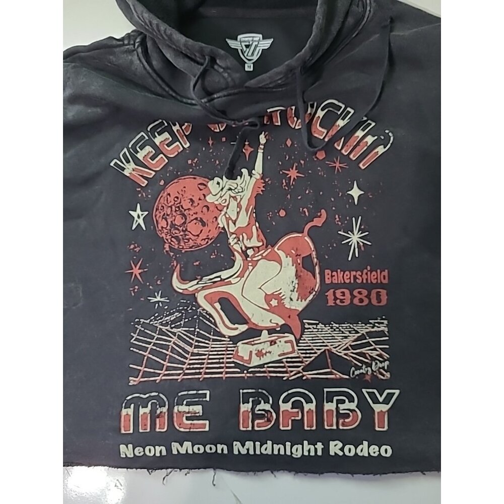 Neon Moon Midnight Rodeo Graphic Hoodie - Black